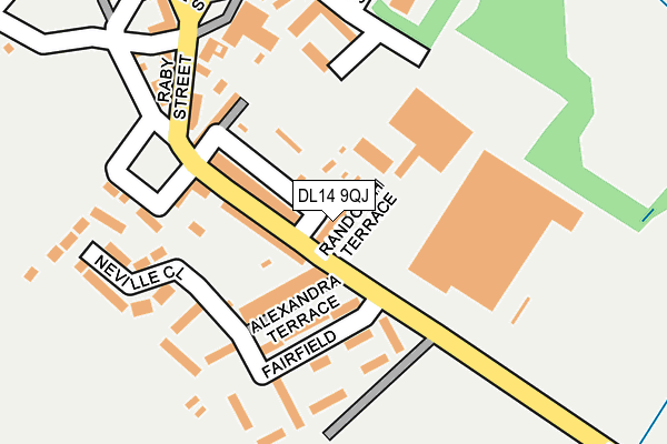 DL14 9QJ map - OS OpenMap – Local (Ordnance Survey) DL14 9QJ map - OS OpenMap – Local (Ordnance Survey)