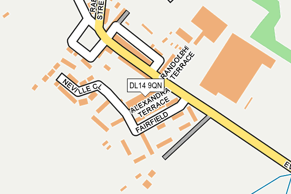 DL14 9QN map - OS OpenMap – Local (Ordnance Survey) DL14 9QN map - OS OpenMap – Local (Ordnance Survey)