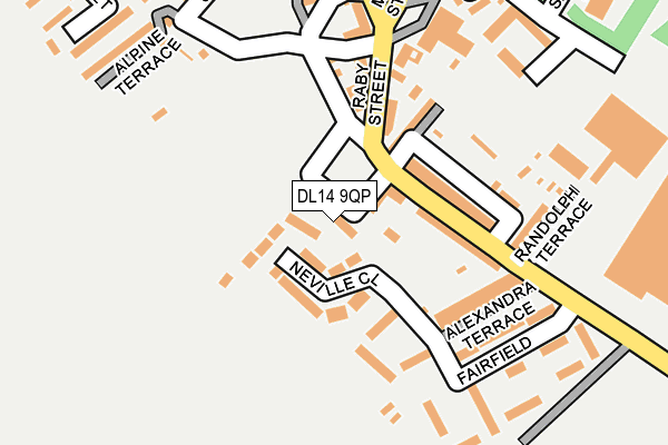 DL14 9QP map - OS OpenMap – Local (Ordnance Survey) DL14 9QP map - OS OpenMap – Local (Ordnance Survey)
