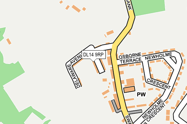 DL14 9RP map - OS OpenMap – Local (Ordnance Survey) DL14 9RP map - OS OpenMap – Local (Ordnance Survey)