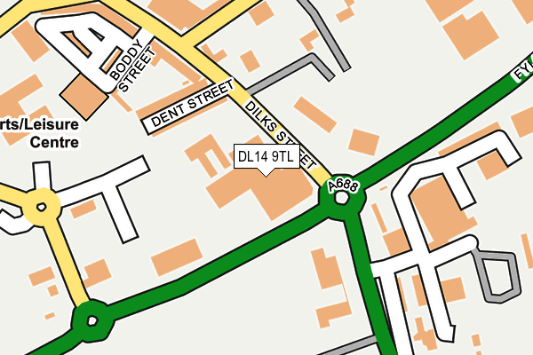 DL14 9TL map - OS OpenMap – Local (Ordnance Survey) DL14 9TL map - OS OpenMap – Local (Ordnance Survey)