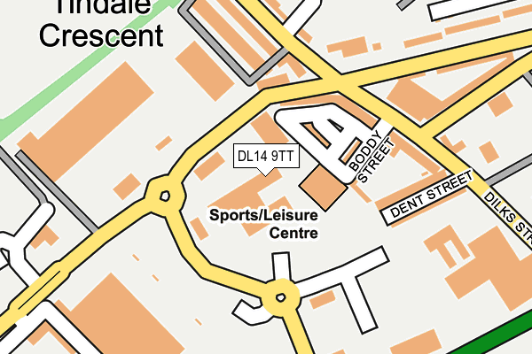 DL14 9TT map - OS OpenMap – Local (Ordnance Survey) DL14 9TT map - OS OpenMap – Local (Ordnance Survey)