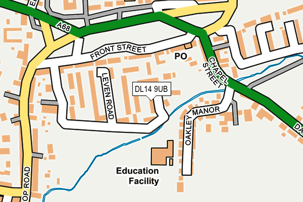 DL14 9UB map - OS OpenMap – Local (Ordnance Survey) DL14 9UB map - OS OpenMap – Local (Ordnance Survey)