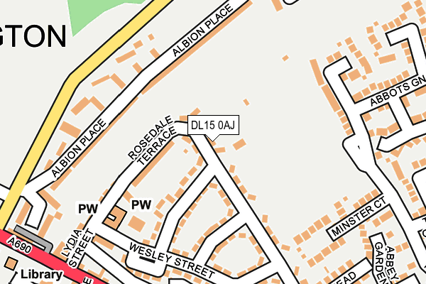 DL15 0AJ map - OS OpenMap – Local (Ordnance Survey) DL15 0AJ map - OS OpenMap – Local (Ordnance Survey)