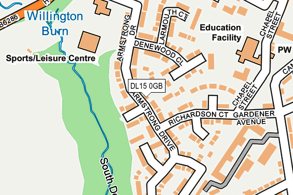 DL15 0GB map - OS OpenMap – Local (Ordnance Survey) DL15 0GB map - OS OpenMap – Local (Ordnance Survey)