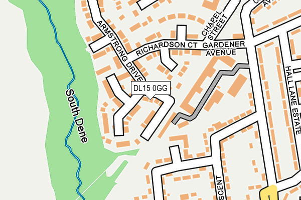 DL15 0GG map - OS OpenMap – Local (Ordnance Survey) DL15 0GG map - OS OpenMap – Local (Ordnance Survey)