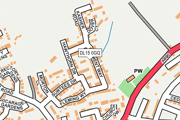 DL15 0GQ map - OS OpenMap – Local (Ordnance Survey) DL15 0GQ map - OS OpenMap – Local (Ordnance Survey)