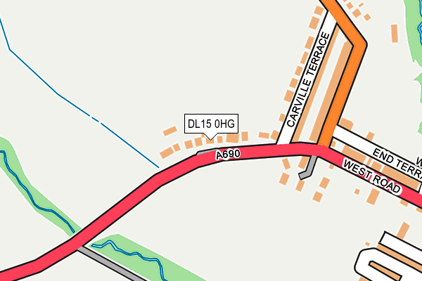DL15 0HG map - OS OpenMap – Local (Ordnance Survey) DL15 0HG map - OS OpenMap – Local (Ordnance Survey)