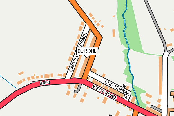 DL15 0HL map - OS OpenMap – Local (Ordnance Survey) DL15 0HL map - OS OpenMap – Local (Ordnance Survey)