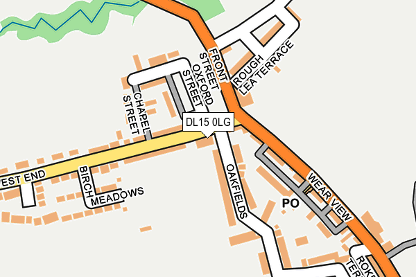 DL15 0LG map - OS OpenMap – Local (Ordnance Survey) DL15 0LG map - OS OpenMap – Local (Ordnance Survey)