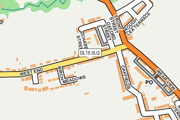 DL15 0LQ map - OS OpenMap – Local (Ordnance Survey) DL15 0LQ map - OS OpenMap – Local (Ordnance Survey)