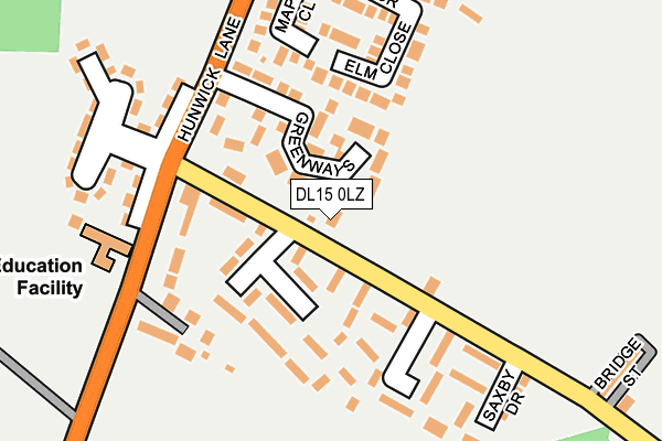 DL15 0LZ map - OS OpenMap – Local (Ordnance Survey) DL15 0LZ map - OS OpenMap – Local (Ordnance Survey)