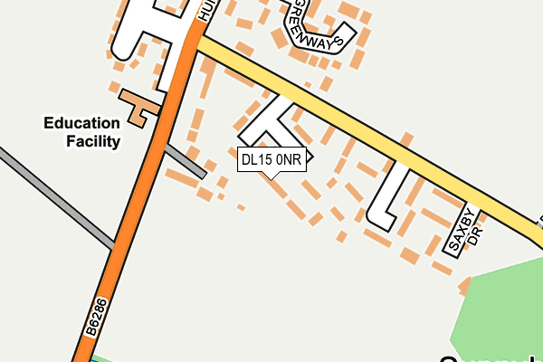 DL15 0NR map - OS OpenMap – Local (Ordnance Survey) DL15 0NR map - OS OpenMap – Local (Ordnance Survey)