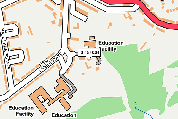 DL15 0QH map - OS OpenMap – Local (Ordnance Survey) DL15 0QH map - OS OpenMap – Local (Ordnance Survey)