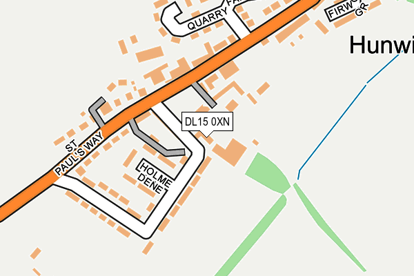DL15 0XN map - OS OpenMap – Local (Ordnance Survey) DL15 0XN map - OS OpenMap – Local (Ordnance Survey)