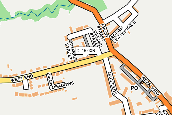 DL15 0XR map - OS OpenMap – Local (Ordnance Survey) DL15 0XR map - OS OpenMap – Local (Ordnance Survey)