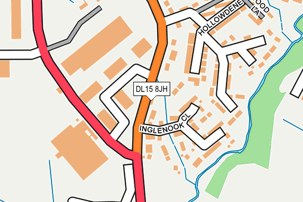 DL15 8JH map - OS OpenMap – Local (Ordnance Survey) DL15 8JH map - OS OpenMap – Local (Ordnance Survey)