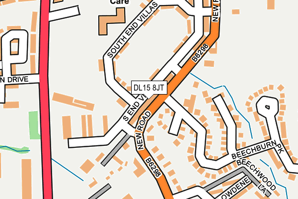 DL15 8JT map - OS OpenMap – Local (Ordnance Survey) DL15 8JT map - OS OpenMap – Local (Ordnance Survey)