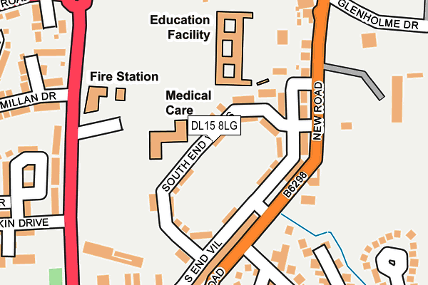DL15 8LG map - OS OpenMap – Local (Ordnance Survey) DL15 8LG map - OS OpenMap – Local (Ordnance Survey)