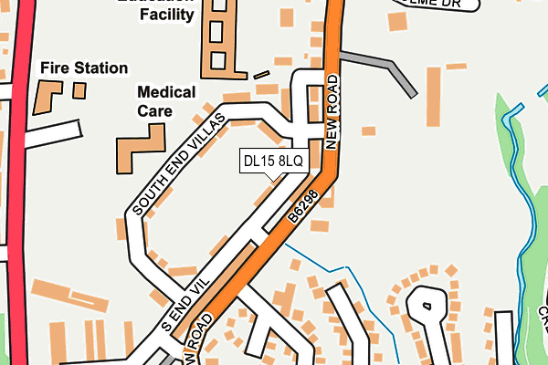 DL15 8LQ map - OS OpenMap – Local (Ordnance Survey) DL15 8LQ map - OS OpenMap – Local (Ordnance Survey)