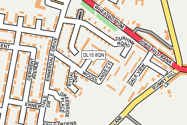 DL15 8QN map - OS OpenMap – Local (Ordnance Survey) DL15 8QN map - OS OpenMap – Local (Ordnance Survey)