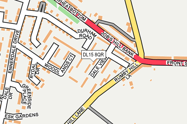 DL15 8QR map - OS OpenMap – Local (Ordnance Survey) DL15 8QR map - OS OpenMap – Local (Ordnance Survey)