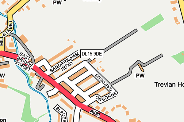 DL15 9DE map - OS OpenMap – Local (Ordnance Survey) DL15 9DE map - OS OpenMap – Local (Ordnance Survey)