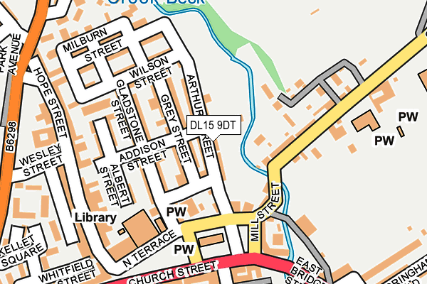 DL15 9DT map - OS OpenMap – Local (Ordnance Survey) DL15 9DT map - OS OpenMap – Local (Ordnance Survey)