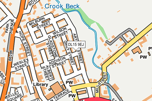 DL15 9EJ map - OS OpenMap – Local (Ordnance Survey) DL15 9EJ map - OS OpenMap – Local (Ordnance Survey)