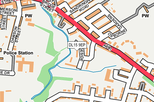 DL15 9EP map - OS OpenMap – Local (Ordnance Survey) DL15 9EP map - OS OpenMap – Local (Ordnance Survey)