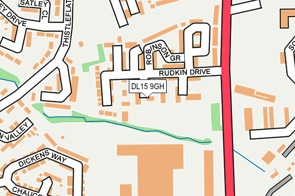 DL15 9GH map - OS OpenMap – Local (Ordnance Survey) DL15 9GH map - OS OpenMap – Local (Ordnance Survey)