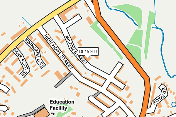 DL15 9JJ map - OS OpenMap – Local (Ordnance Survey) DL15 9JJ map - OS OpenMap – Local (Ordnance Survey)