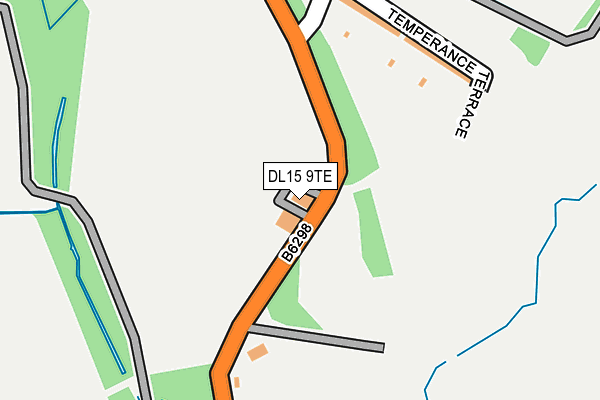 DL15 9TE map - OS OpenMap – Local (Ordnance Survey) DL15 9TE map - OS OpenMap – Local (Ordnance Survey)
