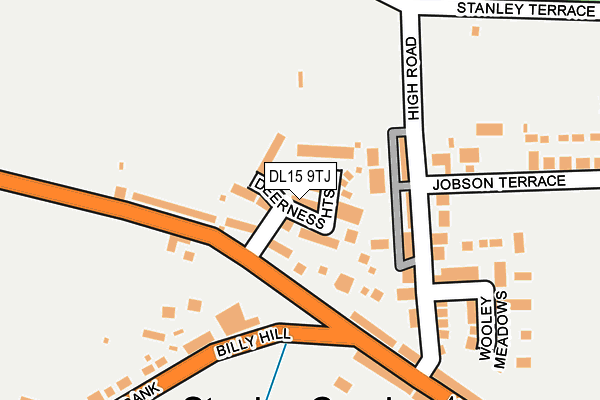 DL15 9TJ map - OS OpenMap – Local (Ordnance Survey) DL15 9TJ map - OS OpenMap – Local (Ordnance Survey)