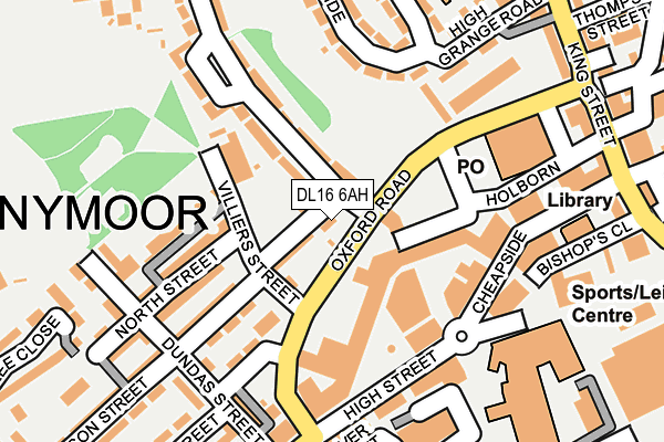 DL16 6AH map - OS OpenMap – Local (Ordnance Survey) DL16 6AH map - OS OpenMap – Local (Ordnance Survey)