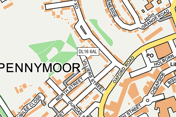 DL16 6AL map - OS OpenMap – Local (Ordnance Survey) DL16 6AL map - OS OpenMap – Local (Ordnance Survey)