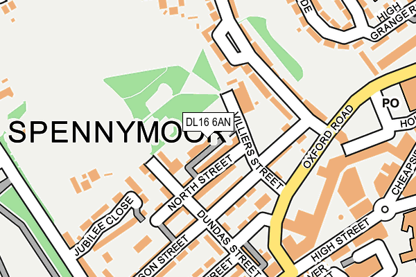DL16 6AN map - OS OpenMap – Local (Ordnance Survey) DL16 6AN map - OS OpenMap – Local (Ordnance Survey)
