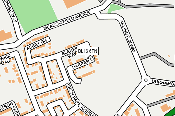 DL16 6FN map - OS OpenMap – Local (Ordnance Survey)