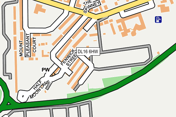 DL16 6HW map - OS OpenMap – Local (Ordnance Survey) DL16 6HW map - OS OpenMap – Local (Ordnance Survey)