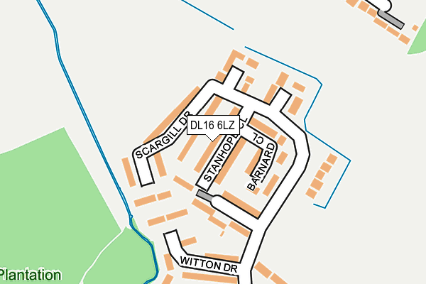 DL16 6LZ map - OS OpenMap – Local (Ordnance Survey) DL16 6LZ map - OS OpenMap – Local (Ordnance Survey)