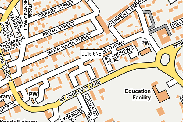 DL16 6NE map - OS OpenMap – Local (Ordnance Survey) DL16 6NE map - OS OpenMap – Local (Ordnance Survey)