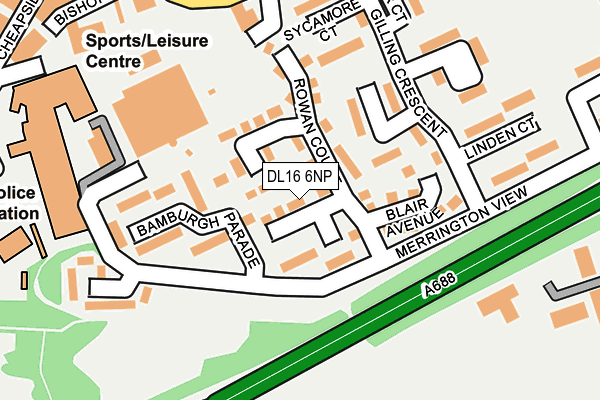 DL16 6NP map - OS OpenMap – Local (Ordnance Survey) DL16 6NP map - OS OpenMap – Local (Ordnance Survey)