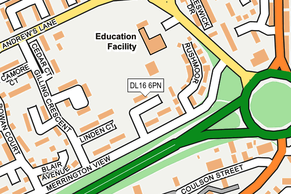 DL16 6PN map - OS OpenMap – Local (Ordnance Survey) DL16 6PN map - OS OpenMap – Local (Ordnance Survey)
