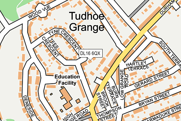 DL16 6QX map - OS OpenMap – Local (Ordnance Survey) DL16 6QX map - OS OpenMap – Local (Ordnance Survey)