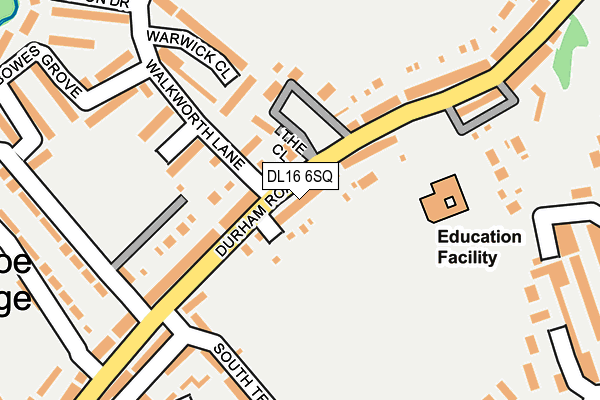 DL16 6SQ map - OS OpenMap – Local (Ordnance Survey) DL16 6SQ map - OS OpenMap – Local (Ordnance Survey)