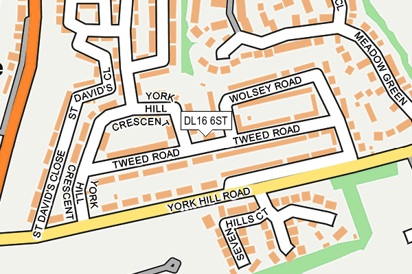 DL16 6ST map - OS OpenMap – Local (Ordnance Survey) DL16 6ST map - OS OpenMap – Local (Ordnance Survey)