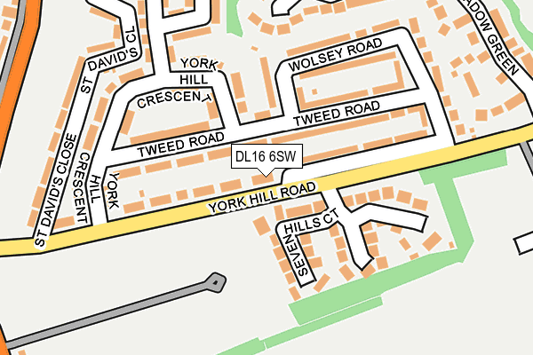 DL16 6SW map - OS OpenMap – Local (Ordnance Survey) DL16 6SW map - OS OpenMap – Local (Ordnance Survey)