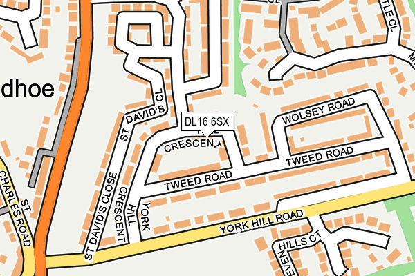 DL16 6SX map - OS OpenMap – Local (Ordnance Survey) DL16 6SX map - OS OpenMap – Local (Ordnance Survey)