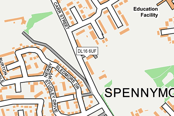 DL16 6UF map - OS OpenMap – Local (Ordnance Survey)
