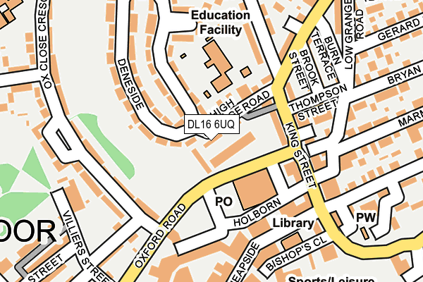 DL16 6UQ map - OS OpenMap – Local (Ordnance Survey) DL16 6UQ map - OS OpenMap – Local (Ordnance Survey)